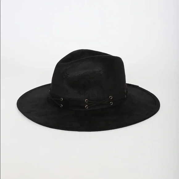 Lulus black suede felt hat - Picture 3 of 3